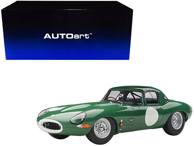 1/18 Autoart Jaguar Lightweight E Type Roadster RHD Opalescent Dark Green Mod...