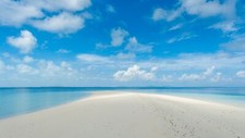 Landscape nature horizon clouds sky sand coast beach Custom Gaming Mat Desk