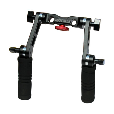 Shootvilla Dual Handgrip 15mm Rod Shoulder Rig Front Handle Grip for DSLR Camera