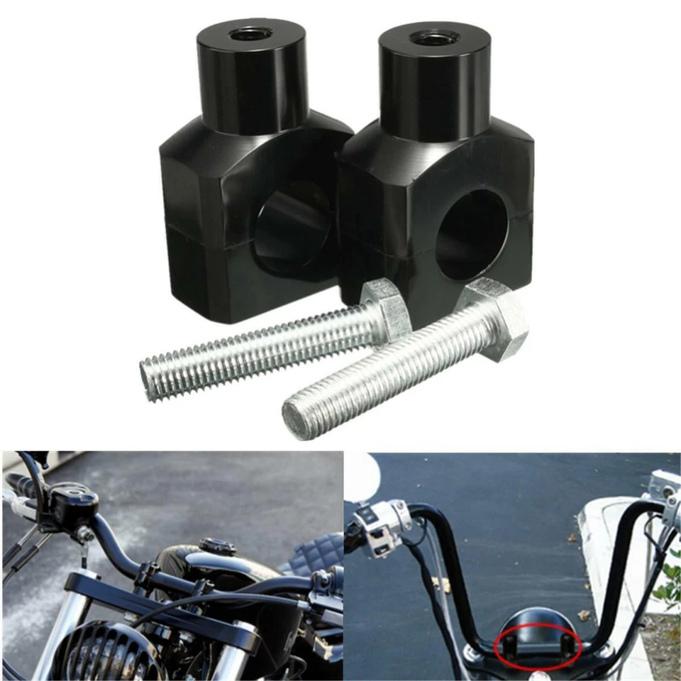 Abrazaderas elevadoras de manillar de 1" para Honda Shadow VLX 600 Aero 750 Interceptor 800 Foto 2 de 4