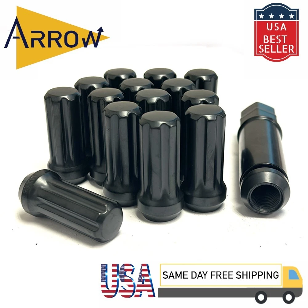 Black spline lug nuts sales