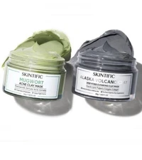 2x SKINTIFIC Mugwort Acne Clay Mask Alaska Volcano Deep Pore Cleansing nourish