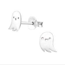 Ghost stud earrings Halloween earrings in 925 Sterling silver Small earrings