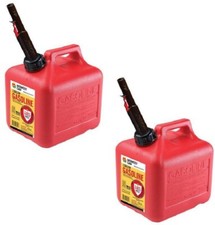 Midwest Can Co 2310 2 Gallon Gas Cans w Flameshield Shut Off Spout - 2 Pack