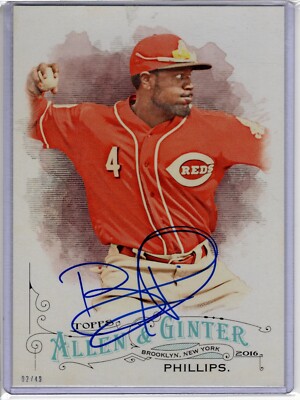 Brandon Phillips 2016 Allen & Ginter #155 Signed 5x7 Auto Autograph Beckett Cert