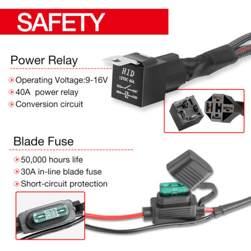 Wiring Harness Kit For LED Work light bar 12V 40A LED Lights Rock Switch 3M/2.5M - Picture 7 of 66