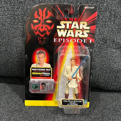 star wars episode 1 action figure Obi-Wan Kenobi With Lightsaber