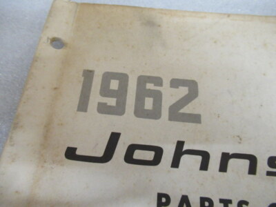 PM140 1962 Jonhson Sea Horse 40 HP Final Copy Parts Catalog Manual