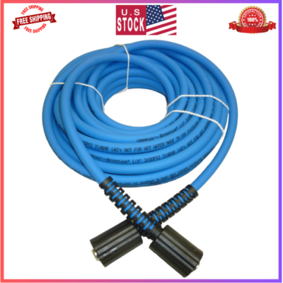 #ad UBERFLEX™ 50ft Pressure Washer Hose – Kink Resistant 1 4quot; amp; 3100 PSI $67.15
