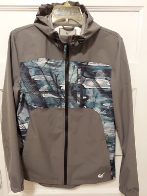 Legendary Anglers Ladies Size Small Gray Hooded Wind Softshell Zip Front Jacket 