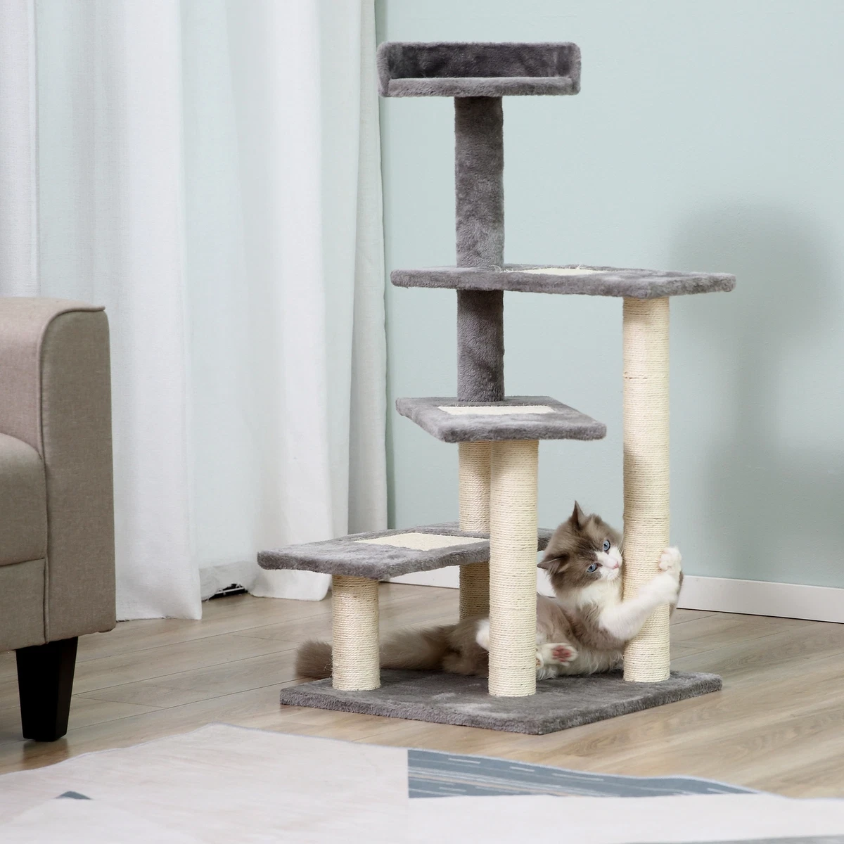 Kitten climbing tower 2025