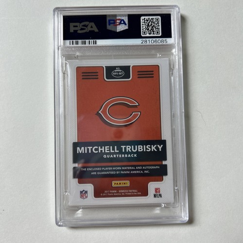 PSA 8 2017 Mitchell Trubisky Rookie Phenom Jersey AUTO-Chicago Bears 32/99-NM-MT - Photo 4/6