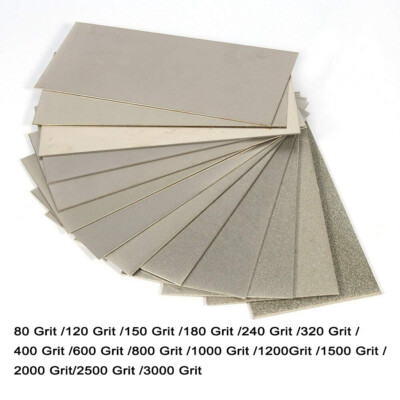 80-3000 Square Diamond Stone Knife Sharpening Plate Grit Whetstone Grinding Tool