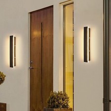 2 Pack 12 inch Modern LED Wall Sconce 3000K Warm White Outdoor Lights IP65 Water