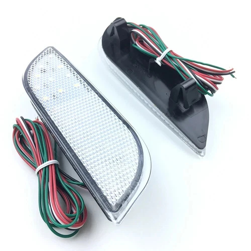 2x Clear Lens LED Rear Bumper Reflector Stop Reverse Brake Light Fog Lamp For 2013-2015 XV Crosstrek