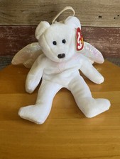 TY Beanie Baby "HALO" The Angel Bear Toy Brown Nose Retired 8.5"