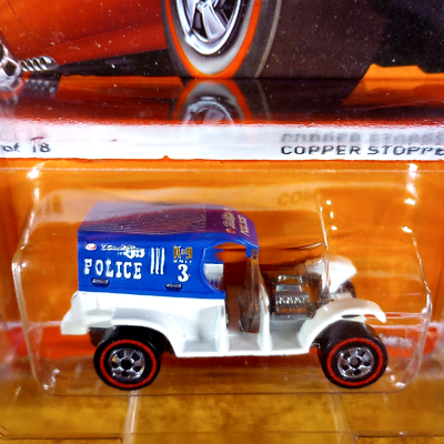 Hot Wheels Heritage Redline Copper Stopper White Blue 2015 Paddy