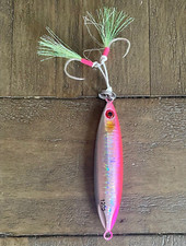 PINK/Chrome Slow Pitch Jig 120gms Double assist Hooks high Quality Tuna