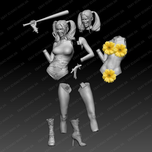 1/24 Scale Resin Figure Model Kit Sexy NSFW Joker Girl Unpainted Unassembled - Picture 3 of 6