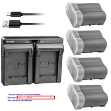 Kastar Battery Dual USB Charger for Nikon EN-EL15e & Nikon Z7 Nikon 1V1 Camera