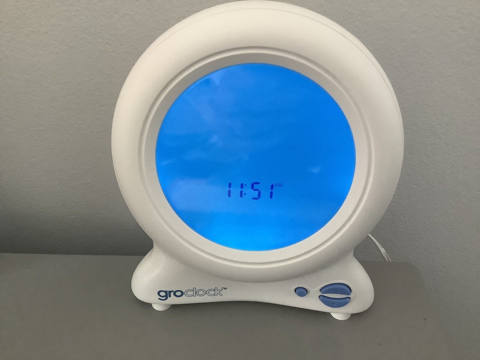 The Gro Company Gro Clock Alarm Clock Children Sleep Trainer, White