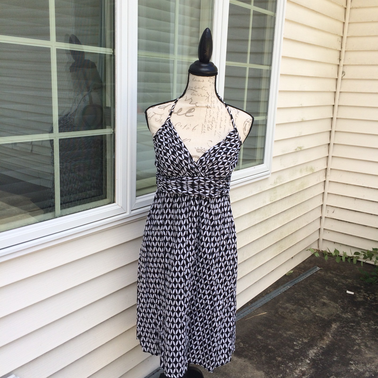 Hu0026M Black u0026 White Floral Dress 10 US | eBay