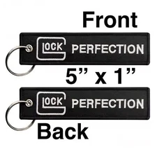 Glock Perfection Logo 5” KeyChain Firearm Shot Show 2025 Key Tag Chain ZipPull