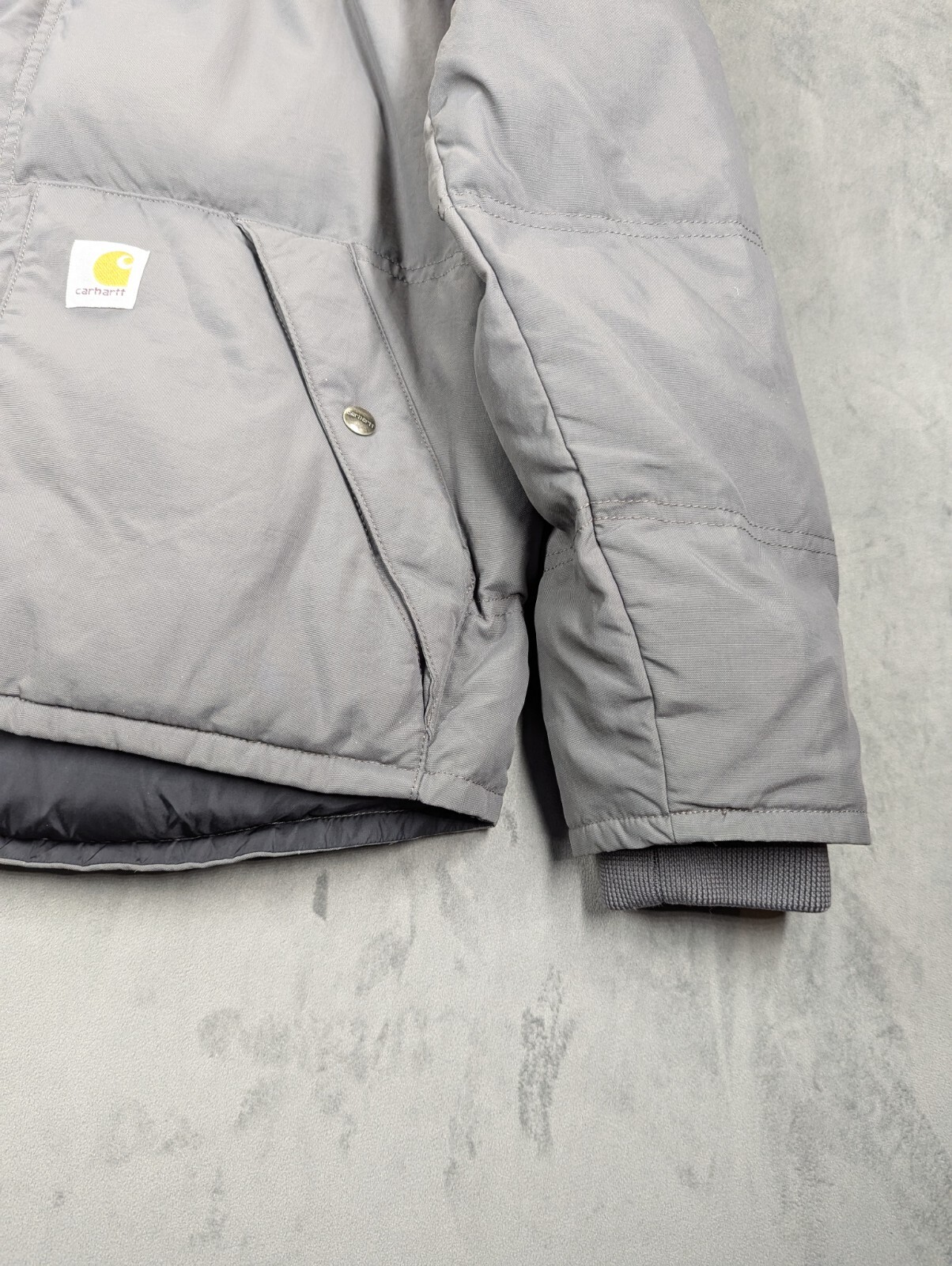 Carhartt Puffer Jacket Size Large Relaxed Fit Feather & Down Kalkaska Nylon Rain image 2