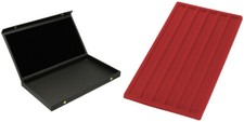 Black Display Case Box Bracelet Showcase Tray  6 Slot Red Bracelet Display
