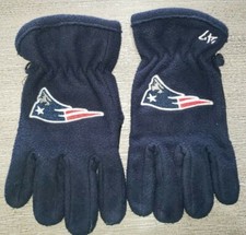 boys dark blue FLEECE WINTER GLOVES PATRIOTS sports logo ages 4 to 6 WARM