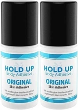HOLD UP BODY ADHESIVE Panty hose glue socks Butt Glue Roll On It Stays - 2 Pack