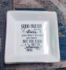 small White Trinket Dish coin dish