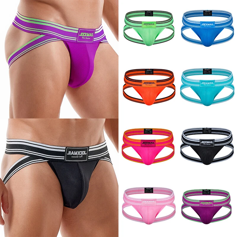 Men's Jockstrap Thong Mesh Bikini Briefs Sexy Gay Underwear G String HOT  SALES