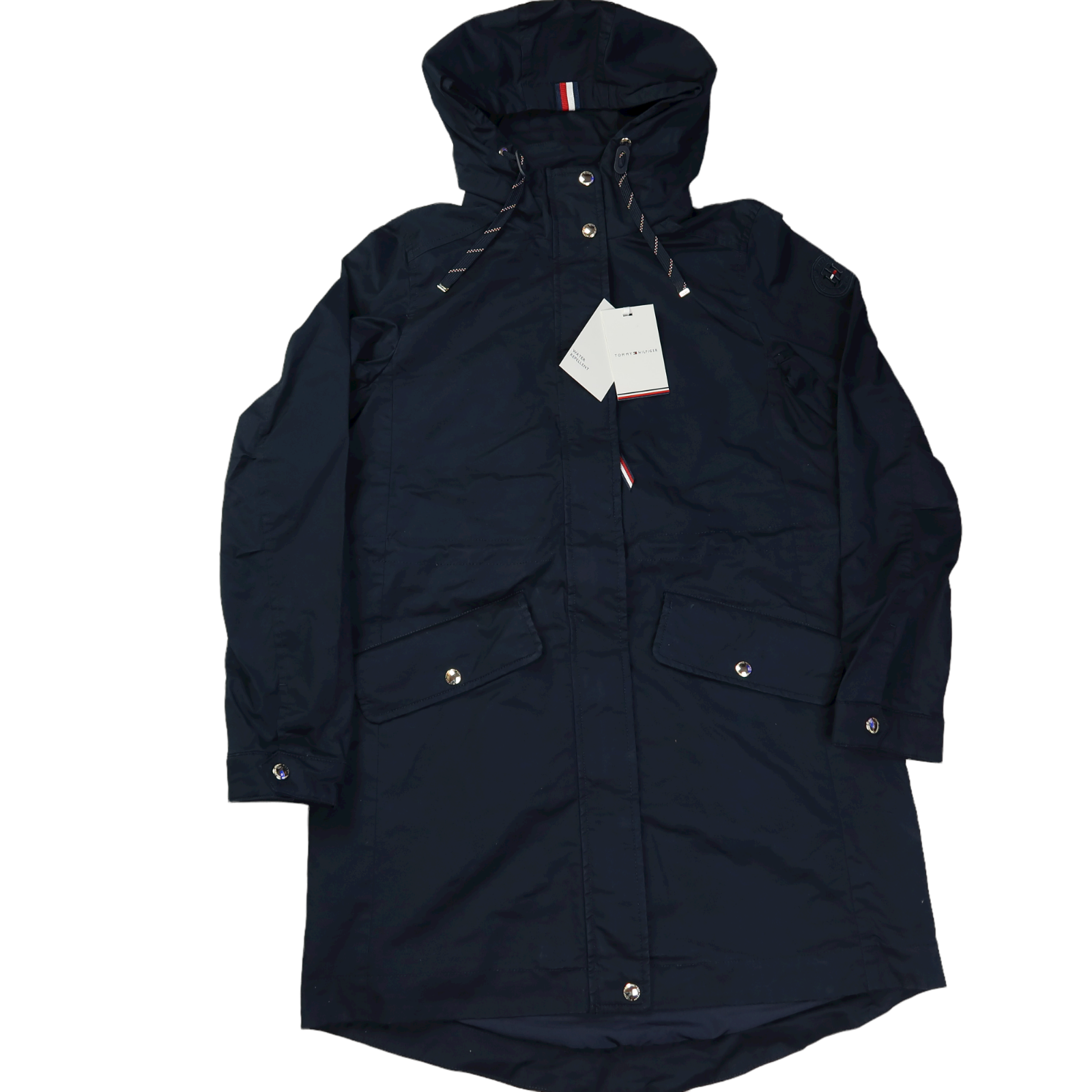Tommy Hilfiger Women's Cotton Blend Parka, Desert Sky, 2XS