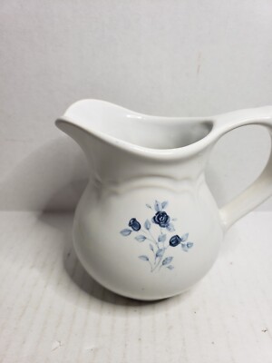 PFALTZGRAFF Tea Rose Creamer Pitcher Syrup Vase Sauce Floral Flower  4 1/2  Tall