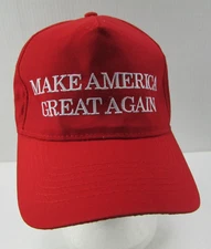 ENZA Make America Great Again Red Baseball Cap Embroidered Adjustable