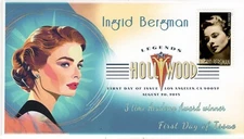 AO 5012-1, 2015, Ingrid Bergman, Digital Color Postmark, Add-on Cachet, First Da