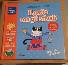 Il gatto con gli stivali. Con adesivi. Con poster....z. illustrata NUOVO 