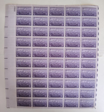 Scott # 970 1948 Full 50 Stamp Sheet of 3¢ Violet Fort Kearny Stamps,