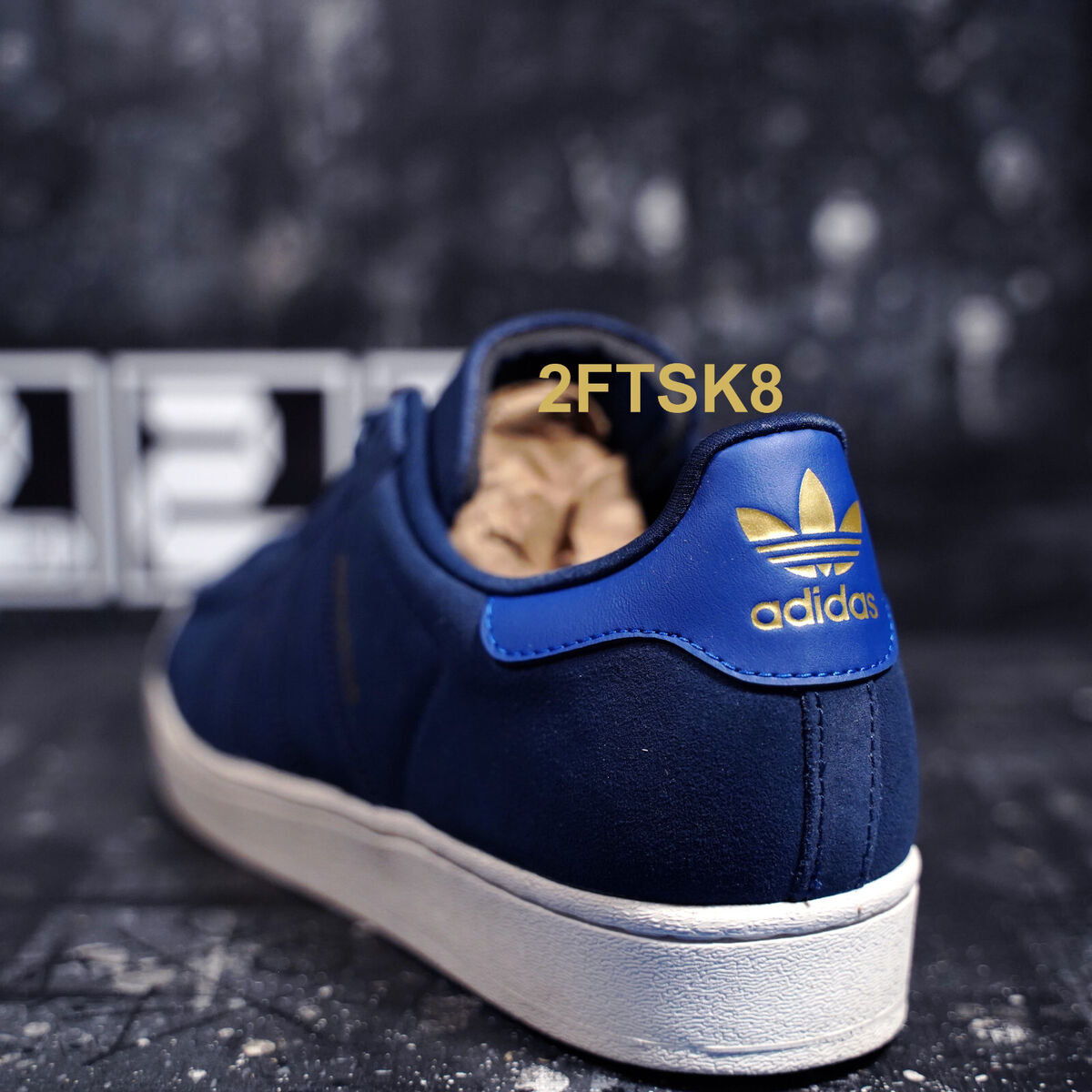 スニーカー adidas Superstar Navy Blue ADIDAS SUPERSTAR ADV NAVY ROYAL BLUE WHITE MEN'S SKATE SHOES