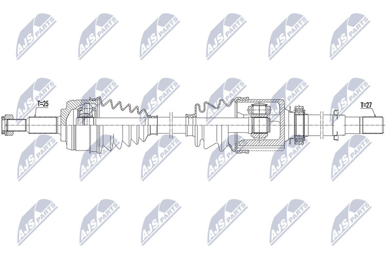 Arbre de transmission pour Renault Fluence 1.5 dCi - Cardan de transmission droit avant