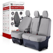 Ford Transit Custom Front Seat Covers Tailored Waterproof (2013-2023) Grey 102