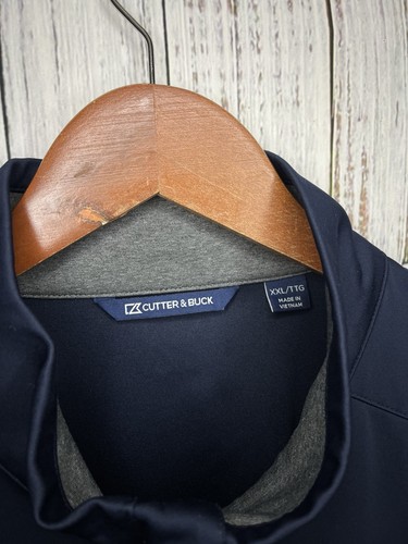 Ole Miss Cutter & Buck Men’s Zip Up Jacket Blue Gray Size 2XL - Picture 4 of 14