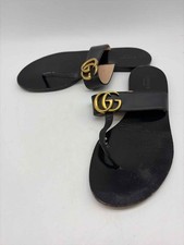 Pre-Owned Gucci Black Size 38 Thong Sandals