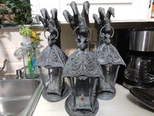 Set of 3 Halloween Way to Celebrate Dragon Monster Lantern Wall Sconce Decor