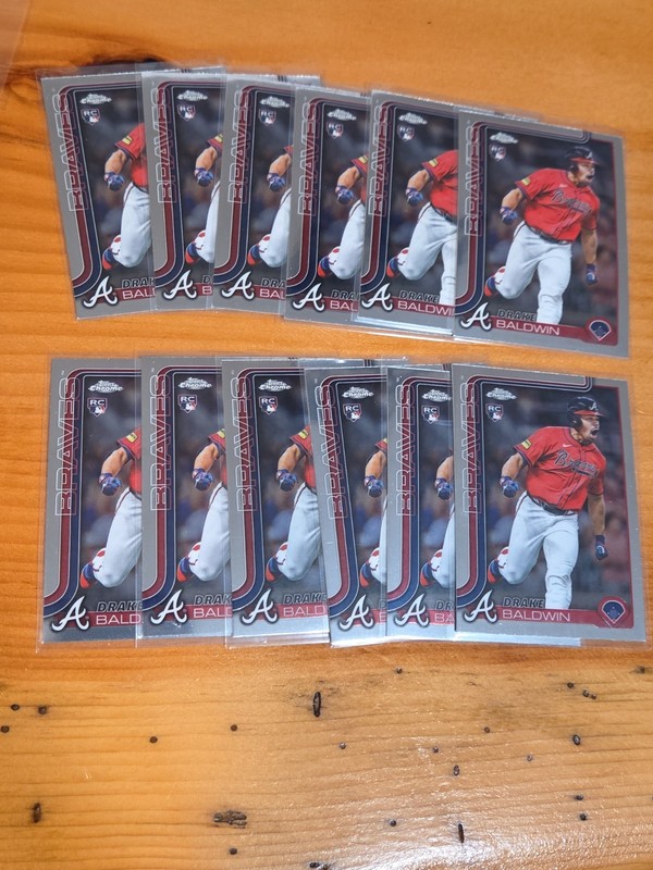 2025 Topps Chrome Update Drake Baldwin Lot 12 Rookies - Atlanta Braves