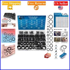 1010 Pcs Rubber O-Rings Kit, 22 Sizes, Automotive & Plumbing Seals, Nitrile
