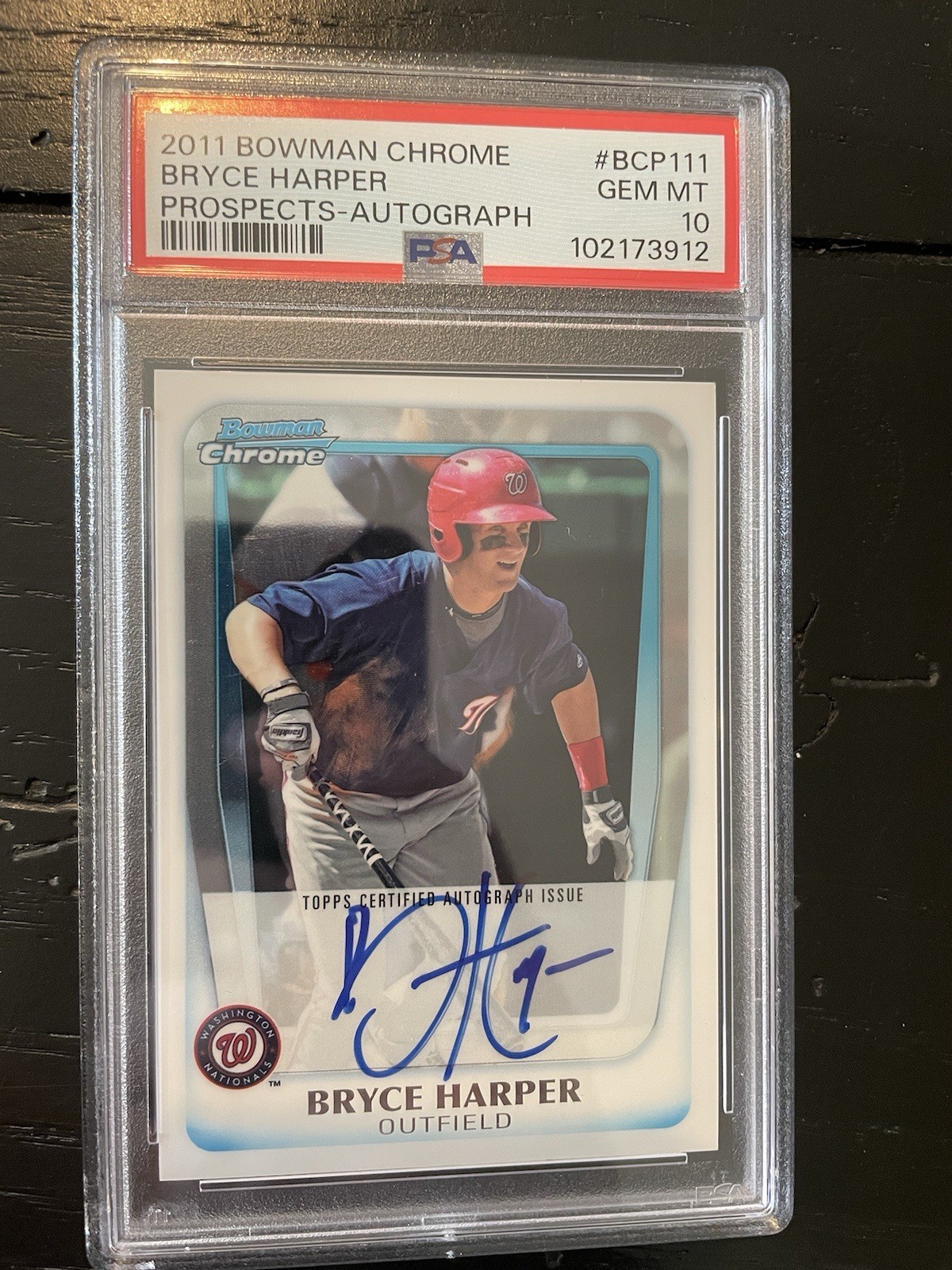 2011 Bowman Chrome Prospects Autograph Bryce Harper Auto PSA 10