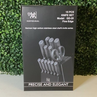 HUNTER.DUAL GD-20 15-Piece Knife Block Set | eBay