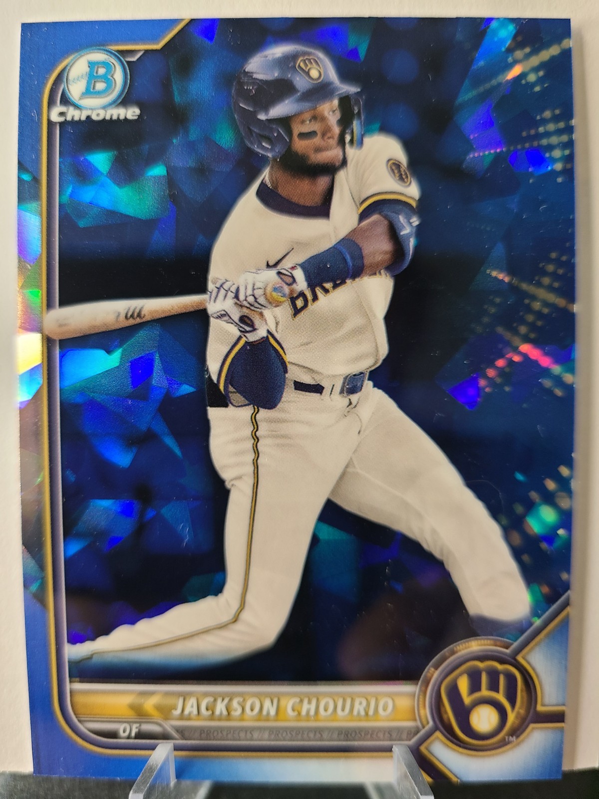 2022 Bowman Draft Chrome Sapphire Jackson Chourio Brewers BDC-115